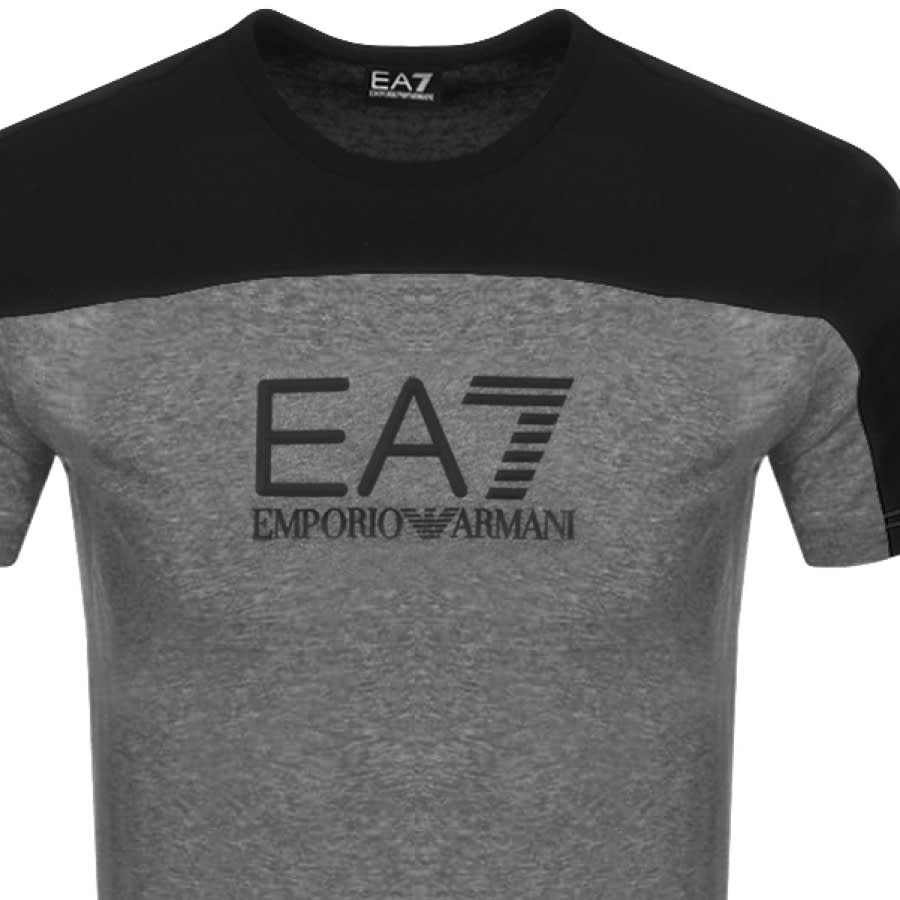 Alternative Image for ProductEA7 Emporio Armani Crew Neck Logo T Shirt Grey2